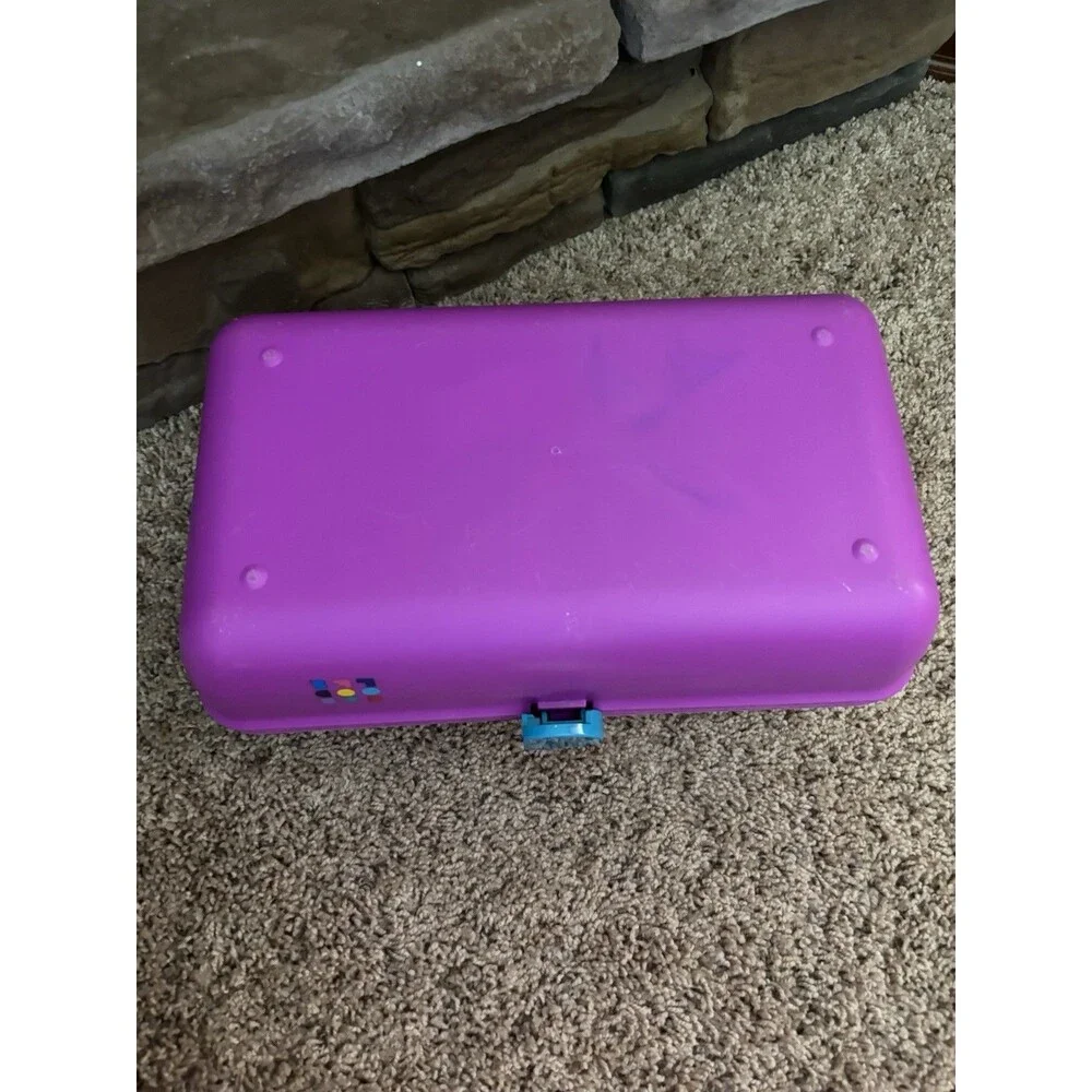 Retro Caboodles Purple Teal Makeup Case-Organizer w/Mirror & Tray Y2k USA Made